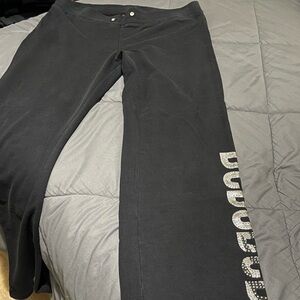 BCBGMaxAzria Black Women’s Sweatpants with Silver Accents